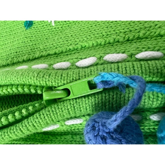 Quacker Factory Women's Green Long Sleeve Full Zip Ski Snow Motif Sweater M - Picture 8 of 16